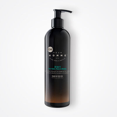 Pour Homme 3 in 1 Hair Face and Body Wash - 11.5 Ounces